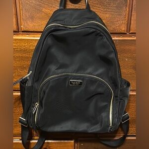 ❤️SOLD❤️. ❤️SOLD❤️Kate Spade Black Nylon Backpack with Gold Accents